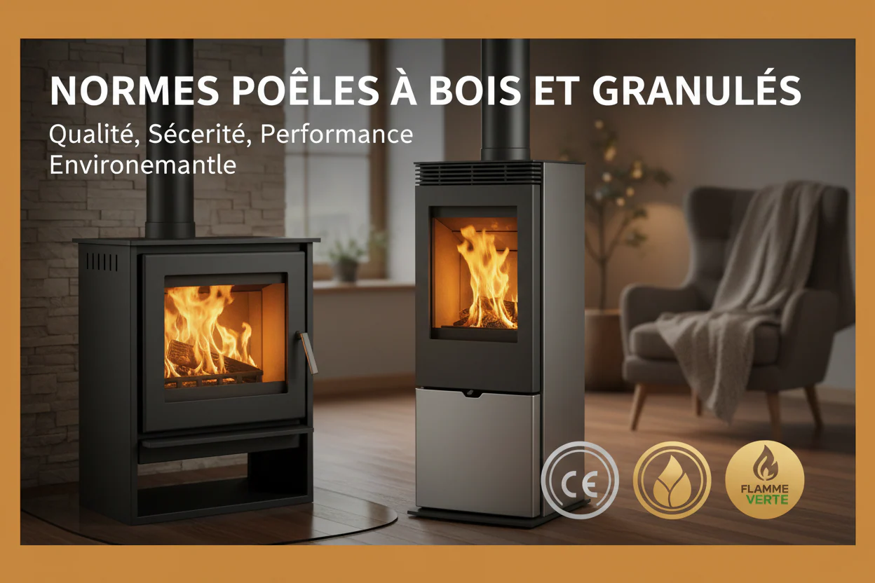 Image article DTU : Normes DTU 24.1 et 24.2 pour l'installation d'un poêle à bois ou à granulés