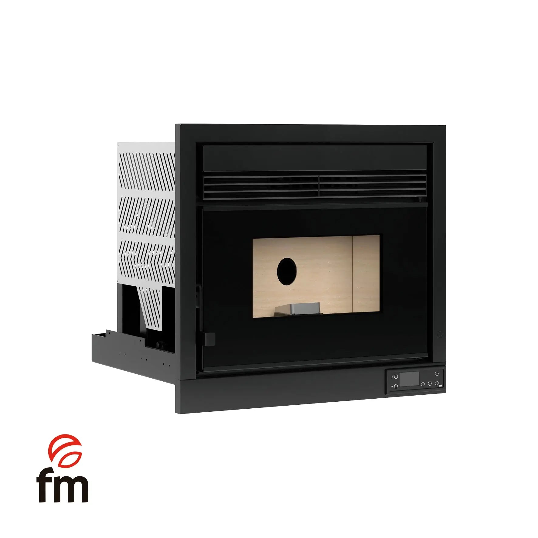 Insert à granulés FM Calefaccion IP-160K 10 kW — Vitre sérigraphiée FM Calefaccion