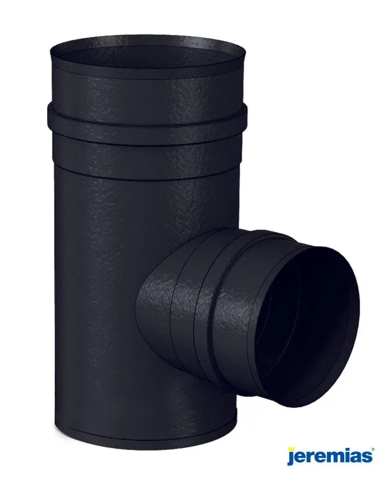 Té 90° sortie fumées piquage 80 mm F tampon non compris