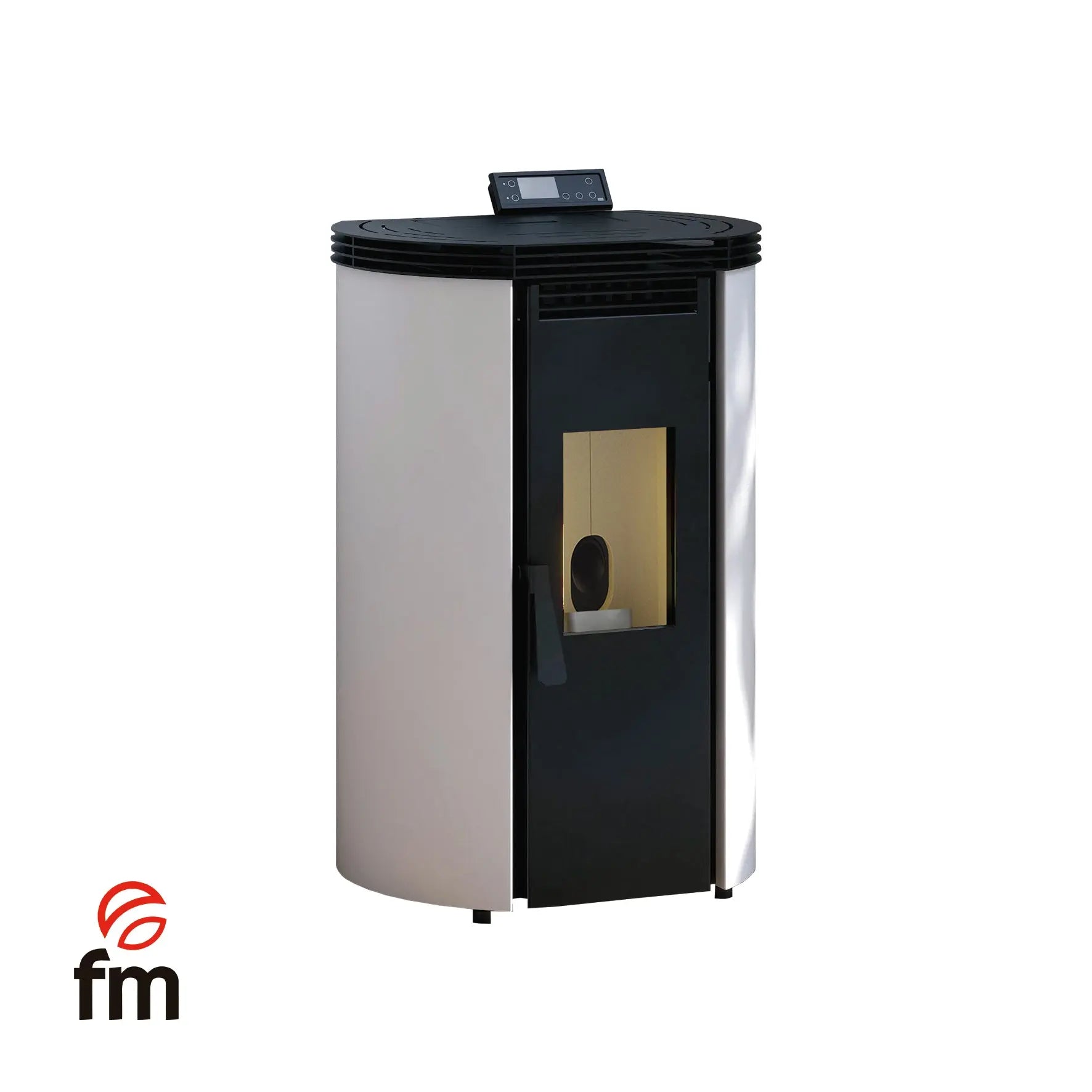 Poêle à granulés arrondi FM Calefaccion BP-100C 9,8 kW — Design contemporain FM Calefaccion