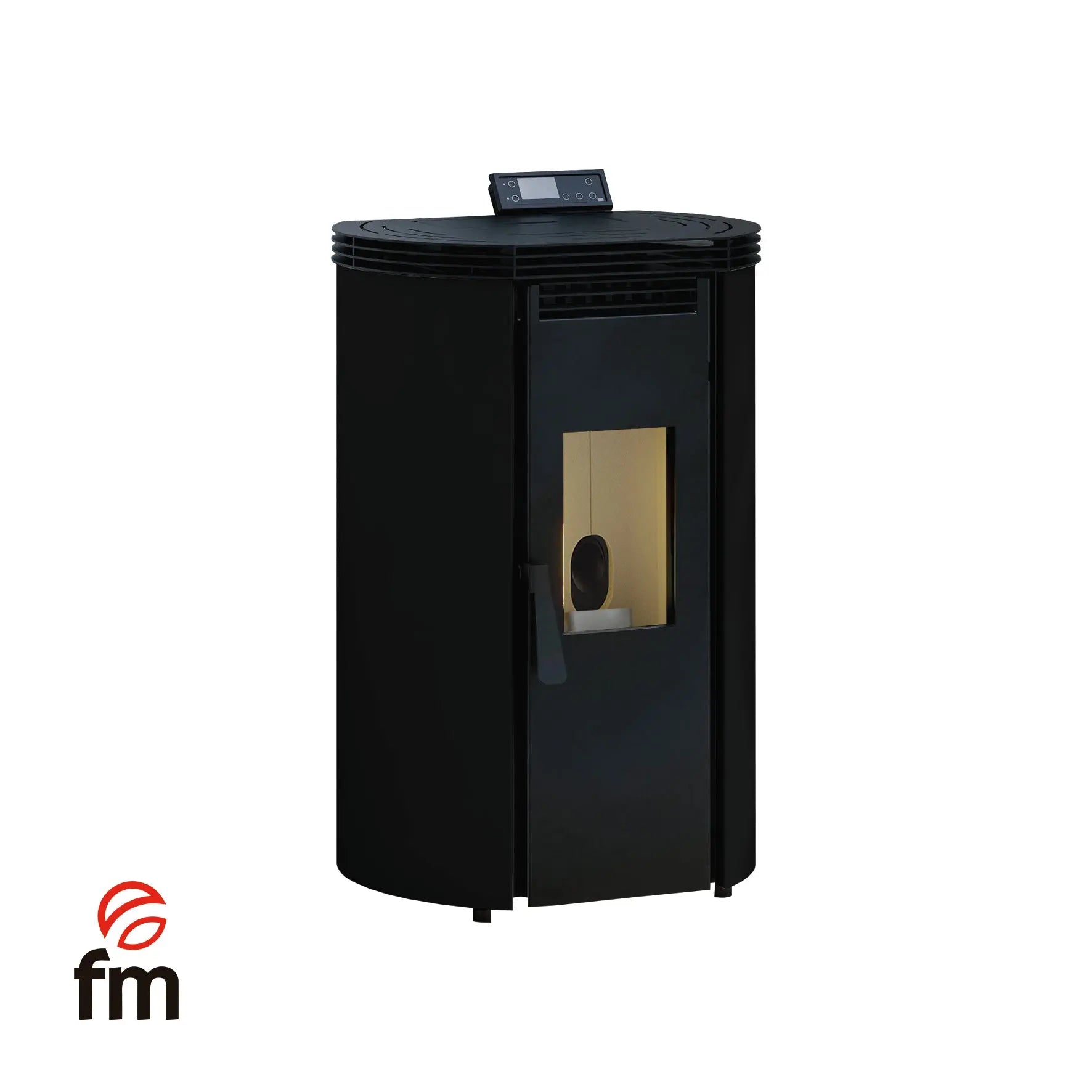 Poêle à granulés arrondi FM Calefaccion BP-100C 9,8 kW — Design contemporain FM Calefaccion
