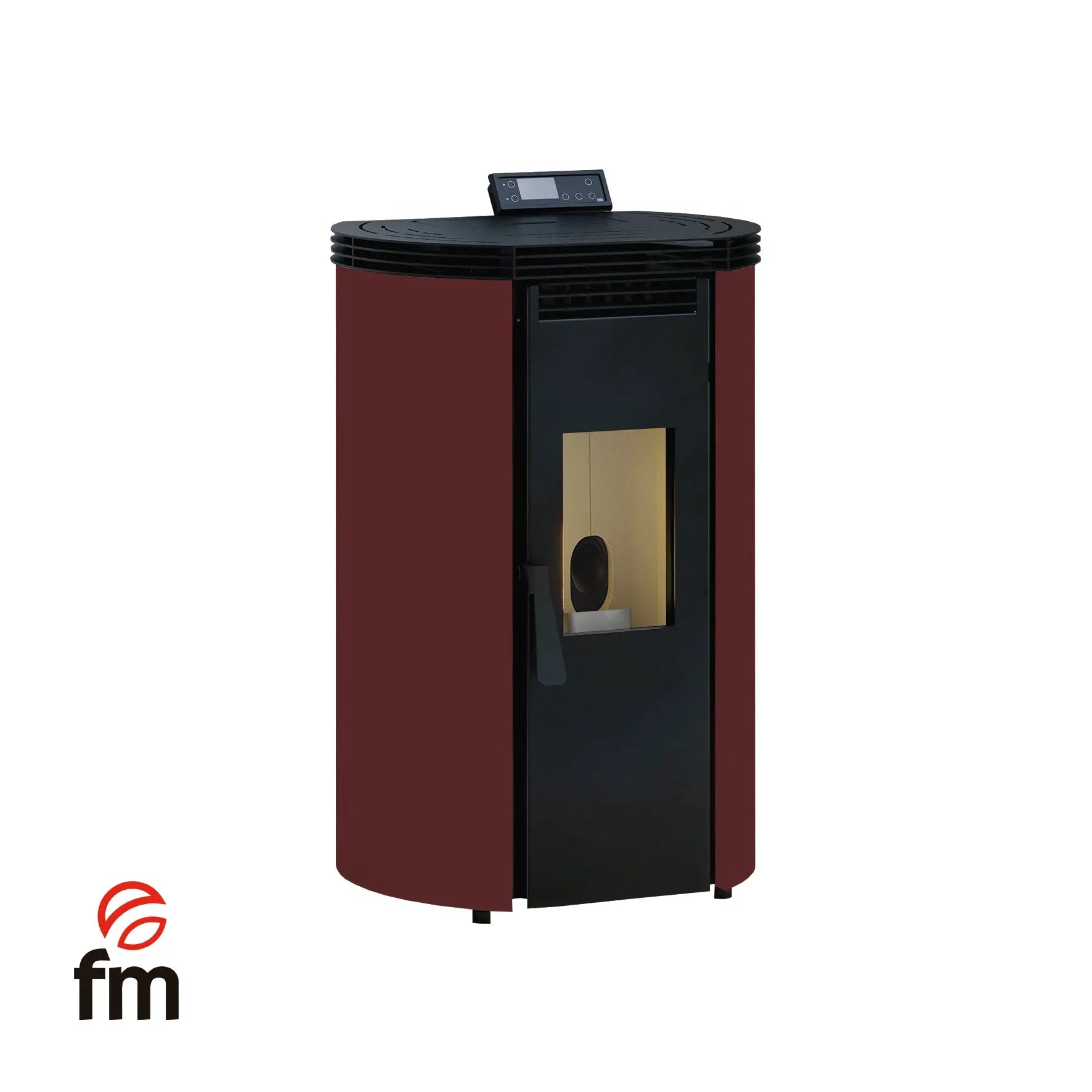 Poêle à granulés arrondi FM Calefaccion BP-100C 9,8 kW — Design contemporain FM Calefaccion