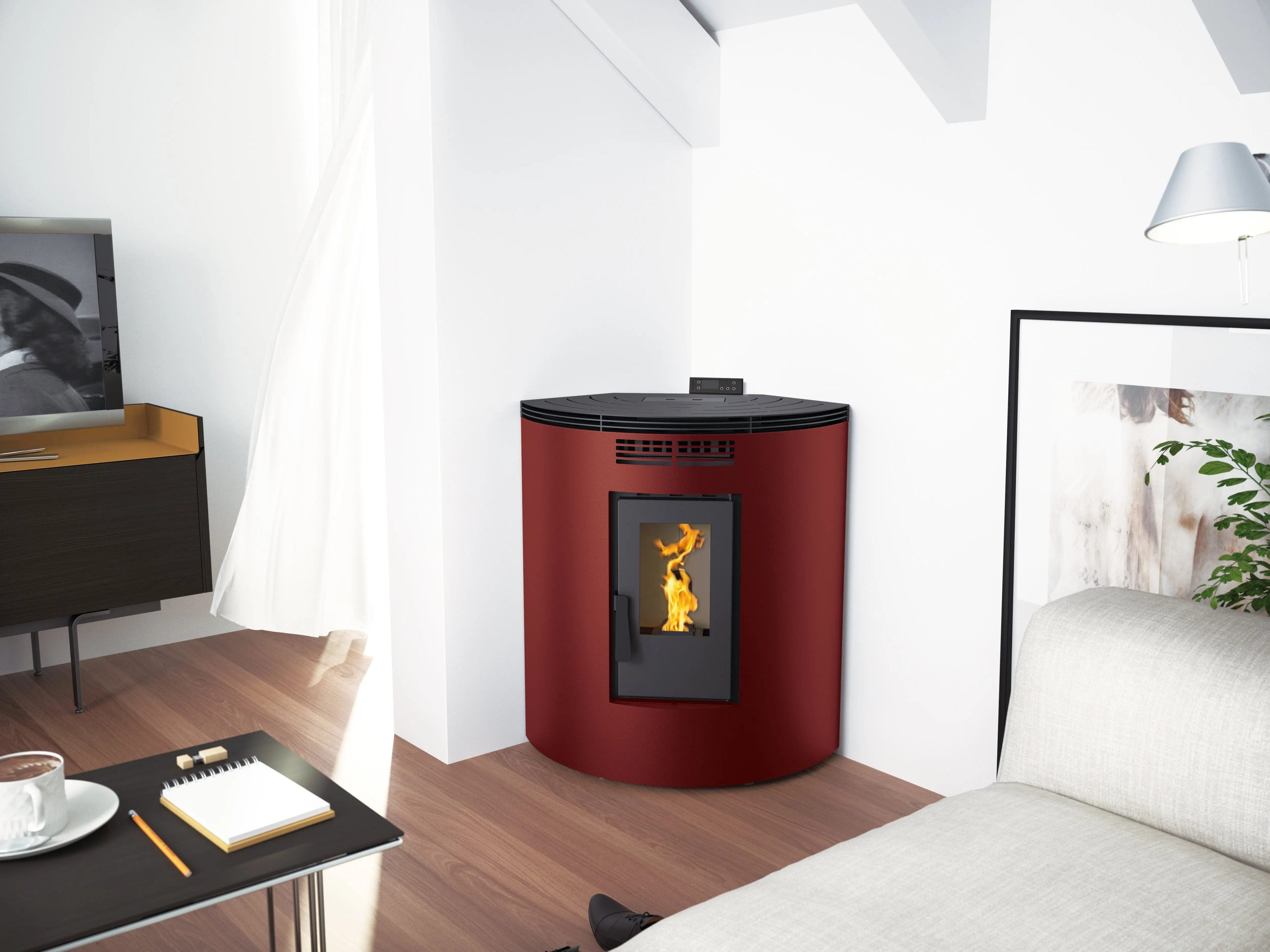 Poêle à granulés de coin FM Calefaccion BP-100R 9,8 kW FM Calefaccion