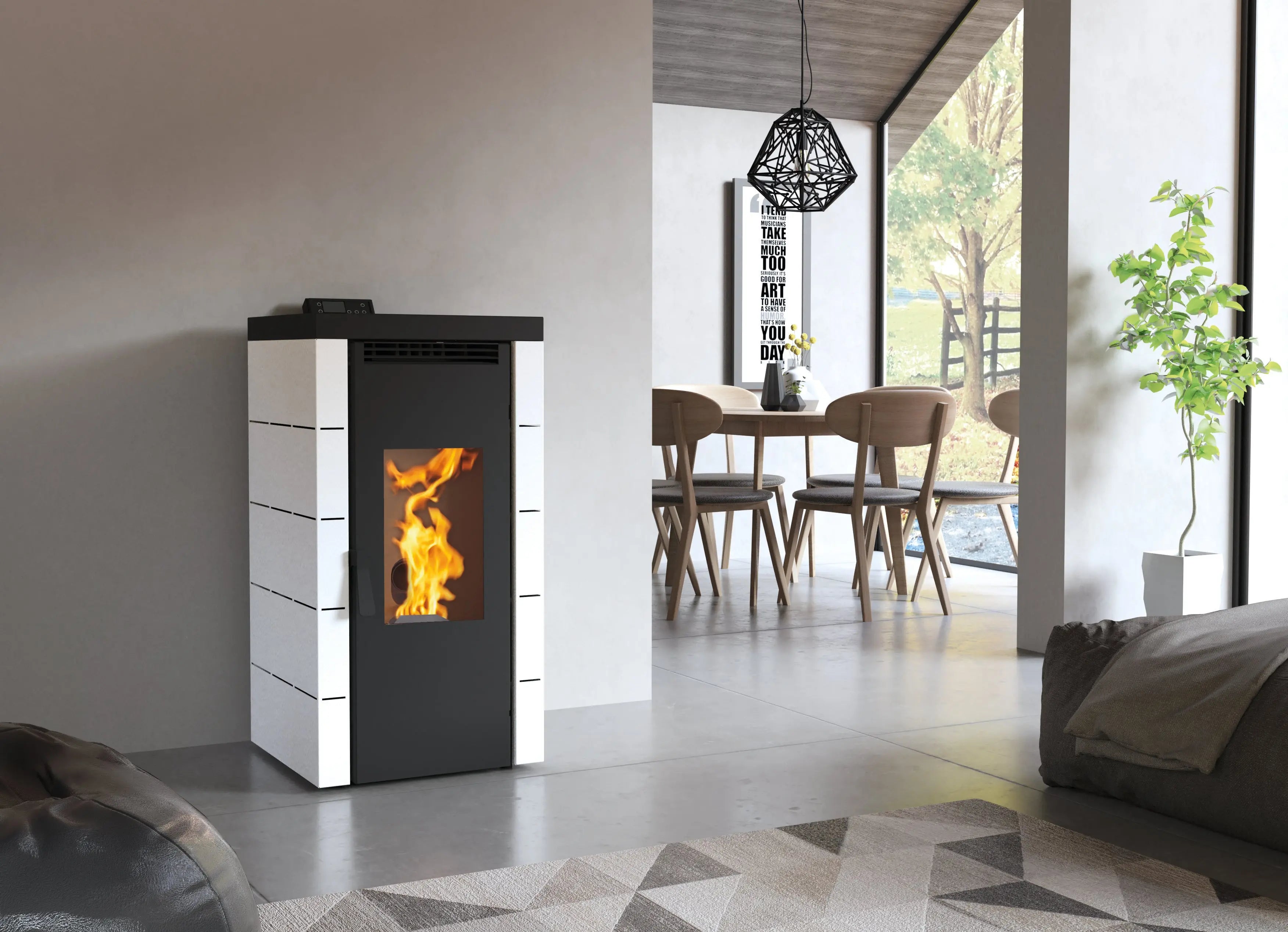 Poêle à granulés FM Calefaccion BP-700 17,5 kW — Haute puissance FM Calefaccion