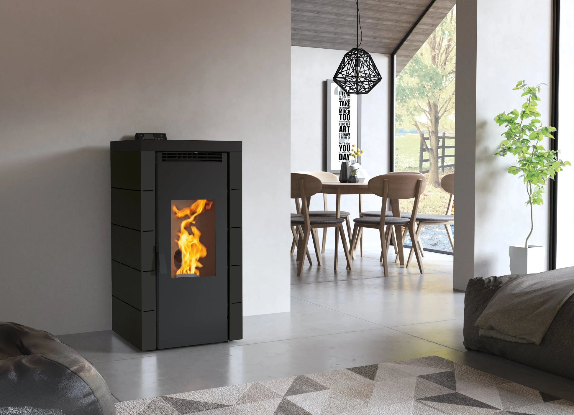 Poêle à granulés FM Calefaccion BP-700 17,5 kW — Haute puissance FM Calefaccion