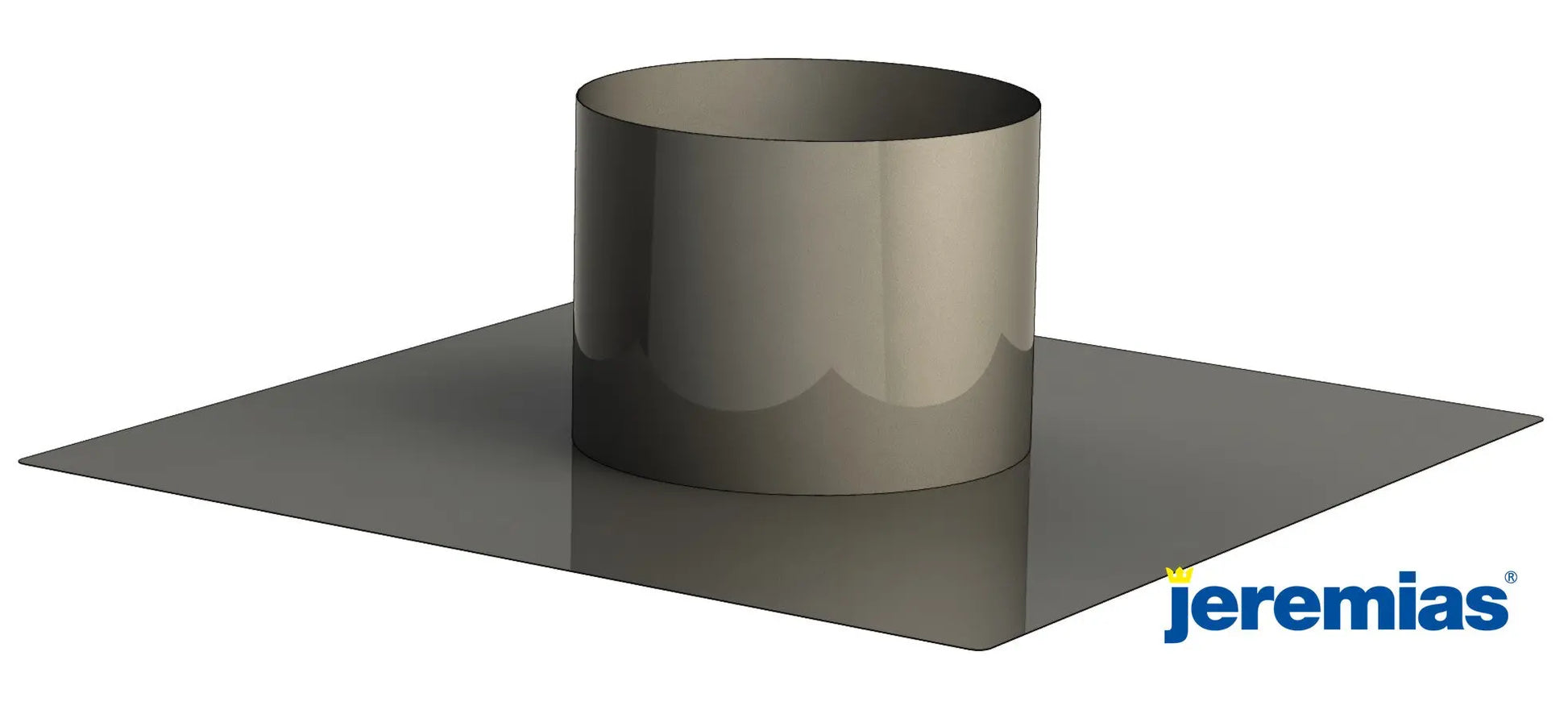 Grand solin plat inox sans collerette 800 x 800