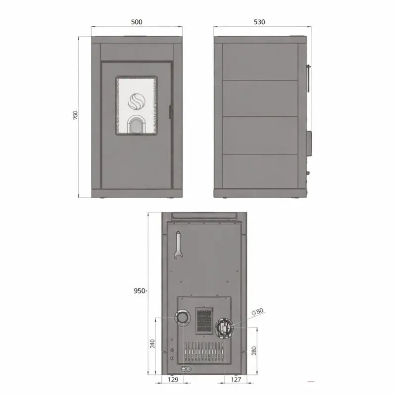 Poêle à granulés Emaflam Alonzo 6KW — Concentrique Emaflam