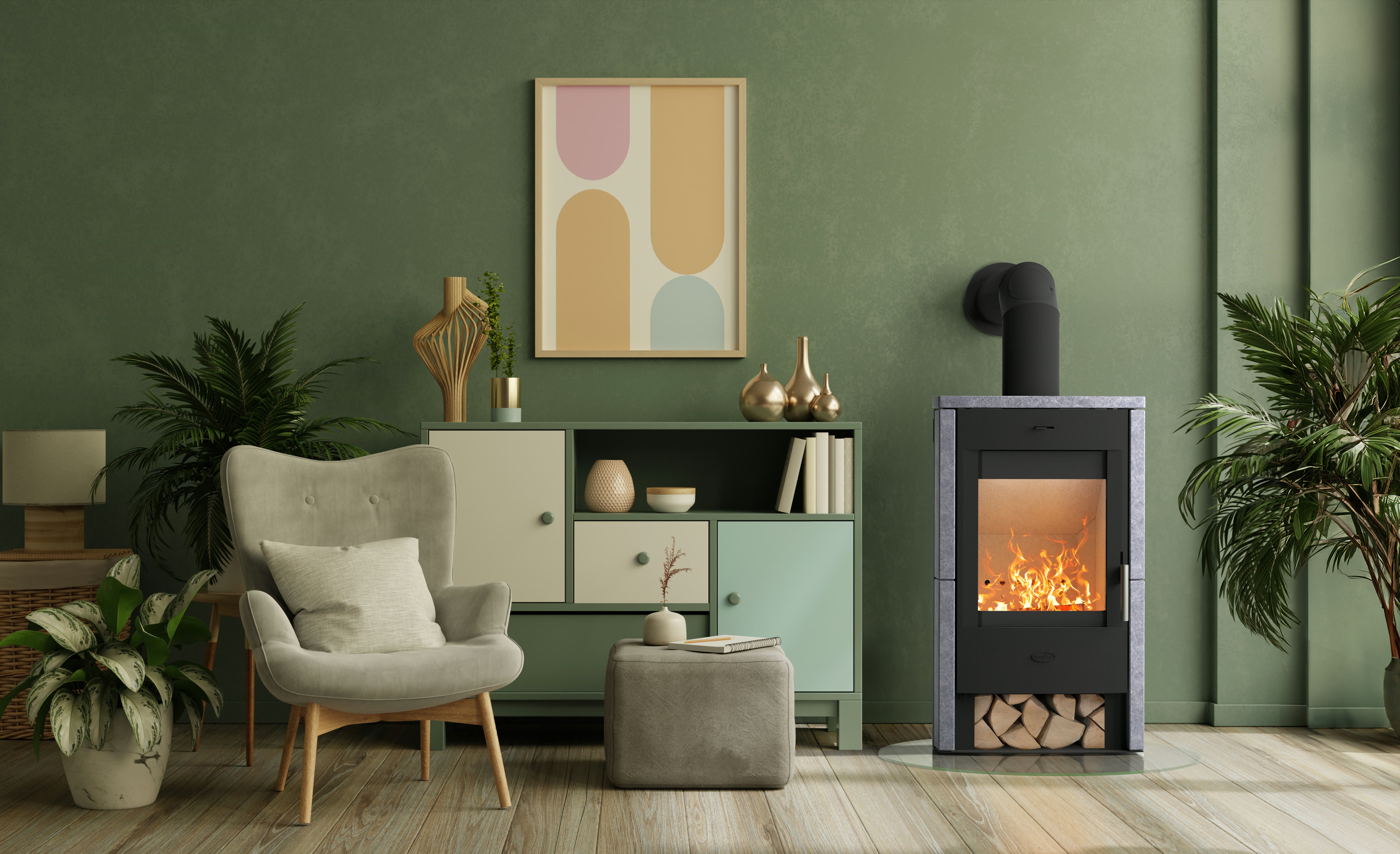 Poêle à bois - FIREPLACE Brasil - 6kW - Pierre ollaire