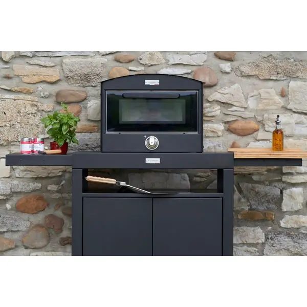 Desserte meuble 80 avec tablettes Noire Le Marquier