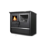 Cuisinière à bois Flam&co NORTH 9 kW — Inox & vitrocéramique Flam&co