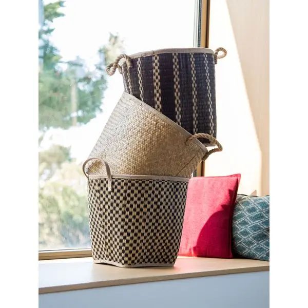 Panier à bûches et à granulés Corda Noir Le Marquier