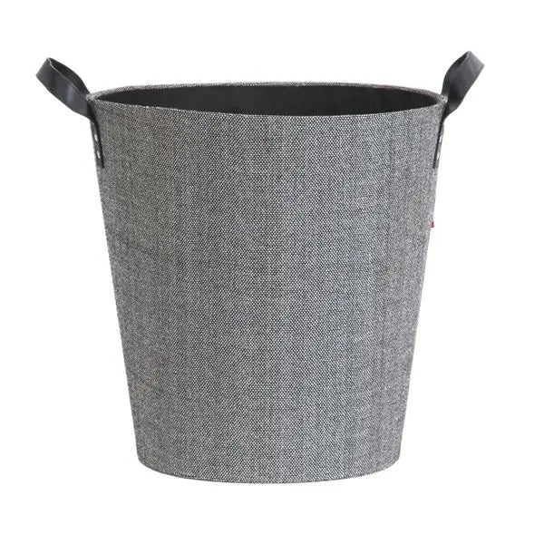 Panier à bûches et à granulés Dama rond Gris Le Marquier