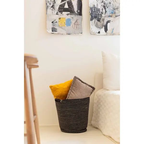 Panier à bûches Navy Noir Le Marquier