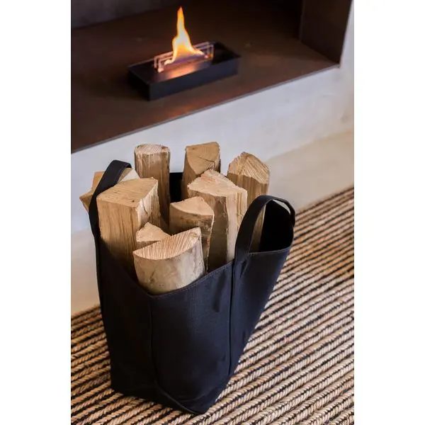 Sac à bûches Belhara Noir Le Marquier