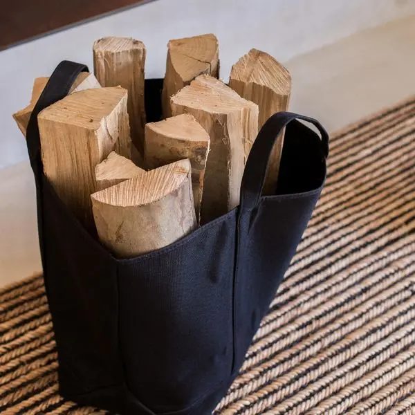 Sac à bûches Belhara Noir Le Marquier