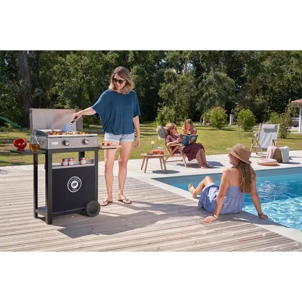 La Plancha Inox Gaz Duo Edition Le Marquier