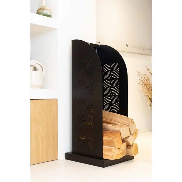 Range-bûches Essentiel Noir 95 cm Le Marquier