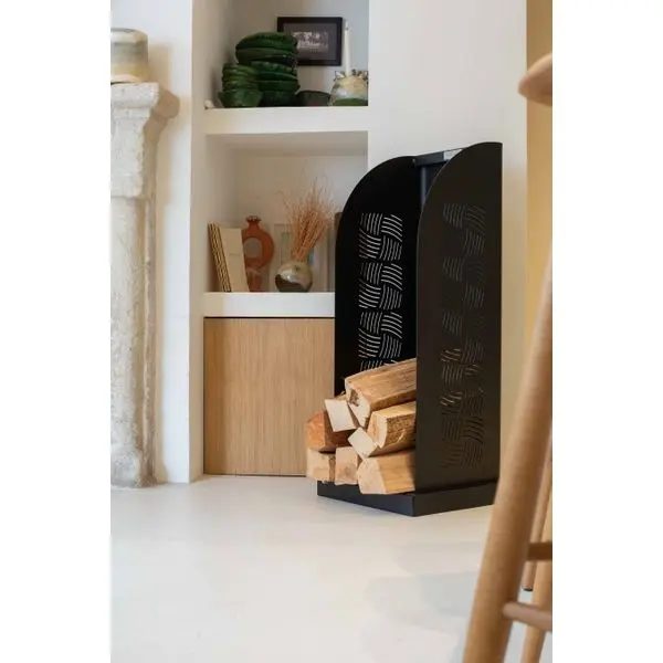 Range-bûches Essentiel Noir 95 cm Le Marquier