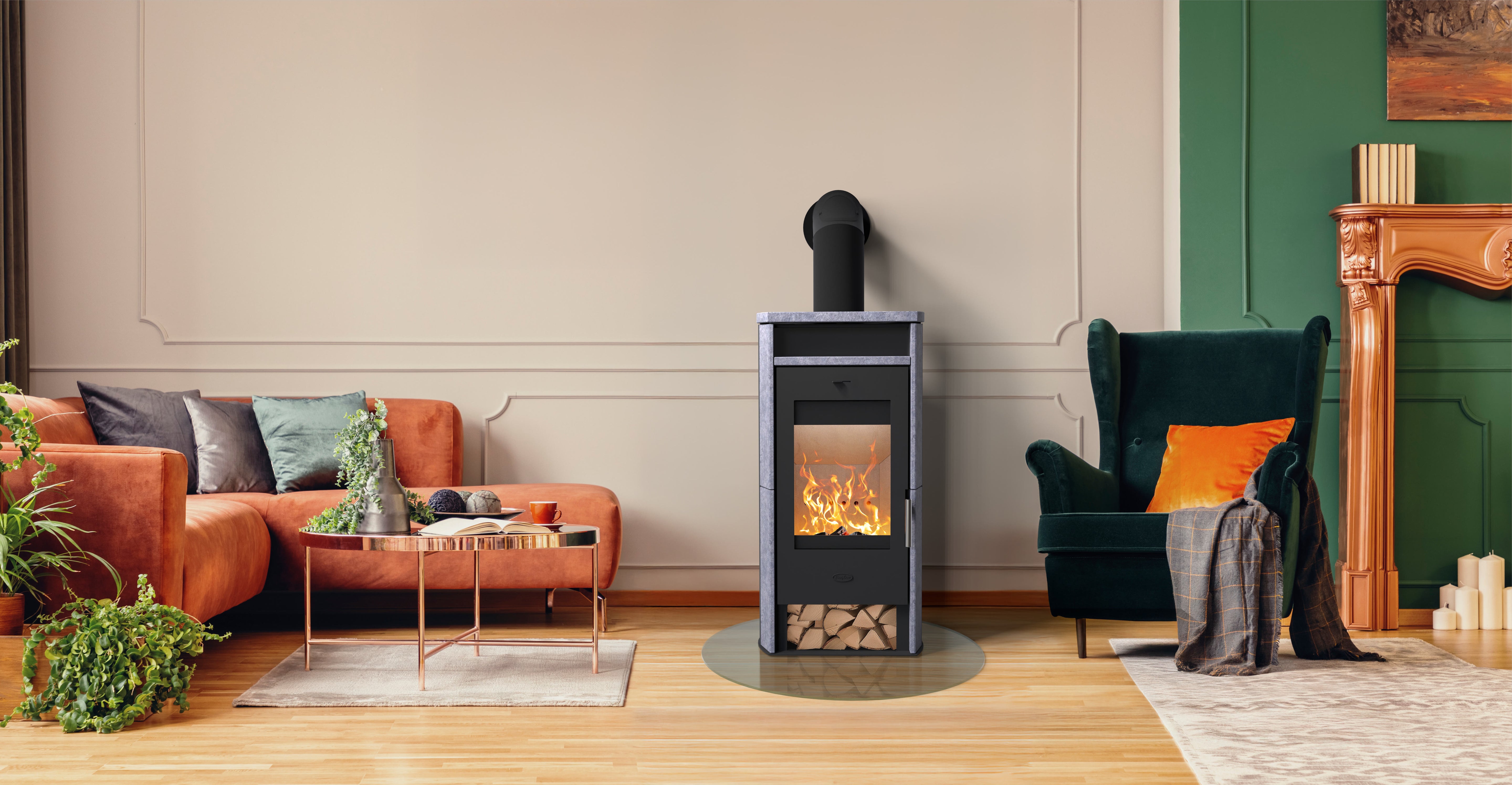 Poêle à bois - FIREPLACE Santa Fe - 6kW - Pierre ollaire