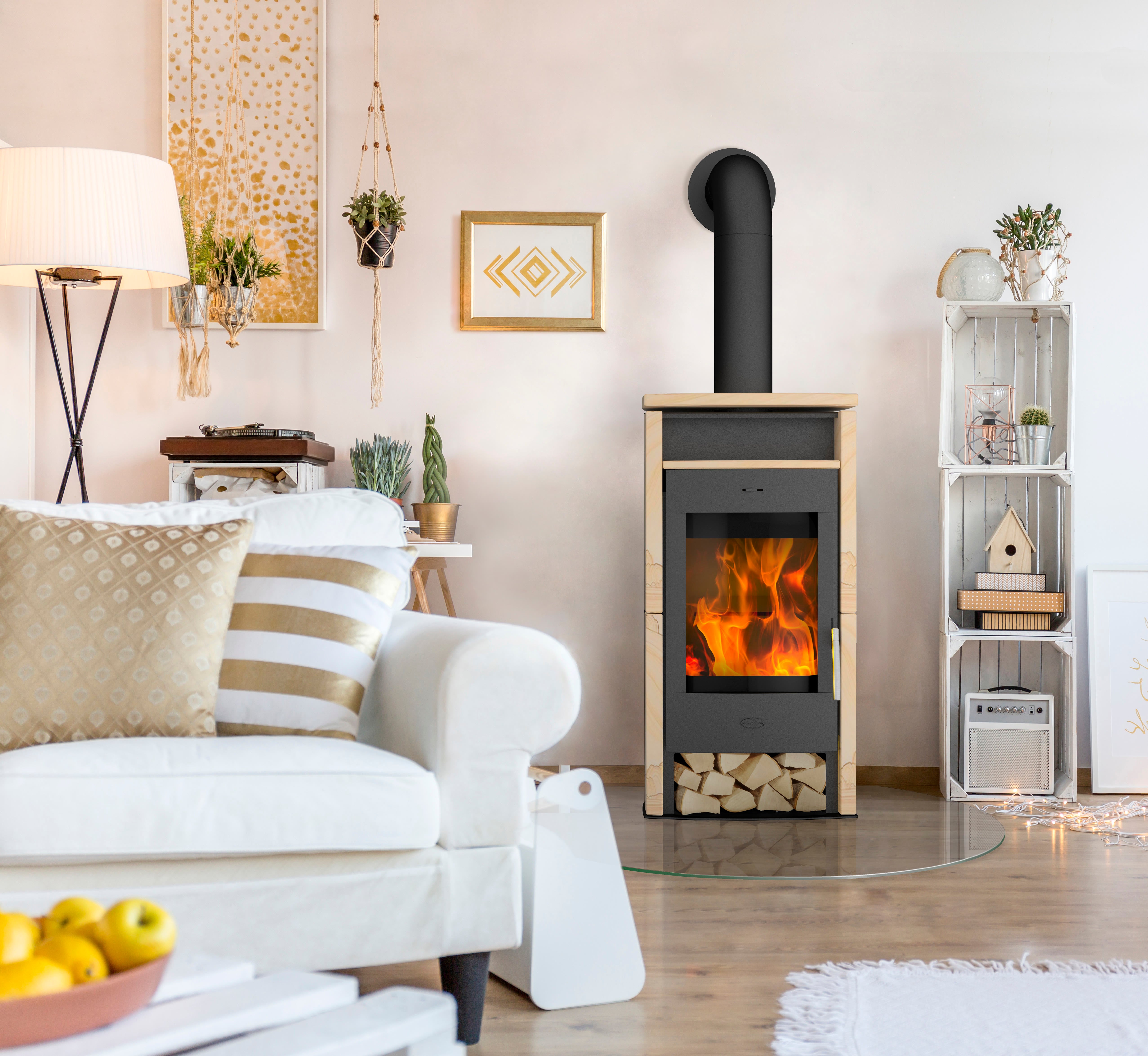 Poêle à bois - FIREPLACE Santiago - 6kW - Pierre de sable