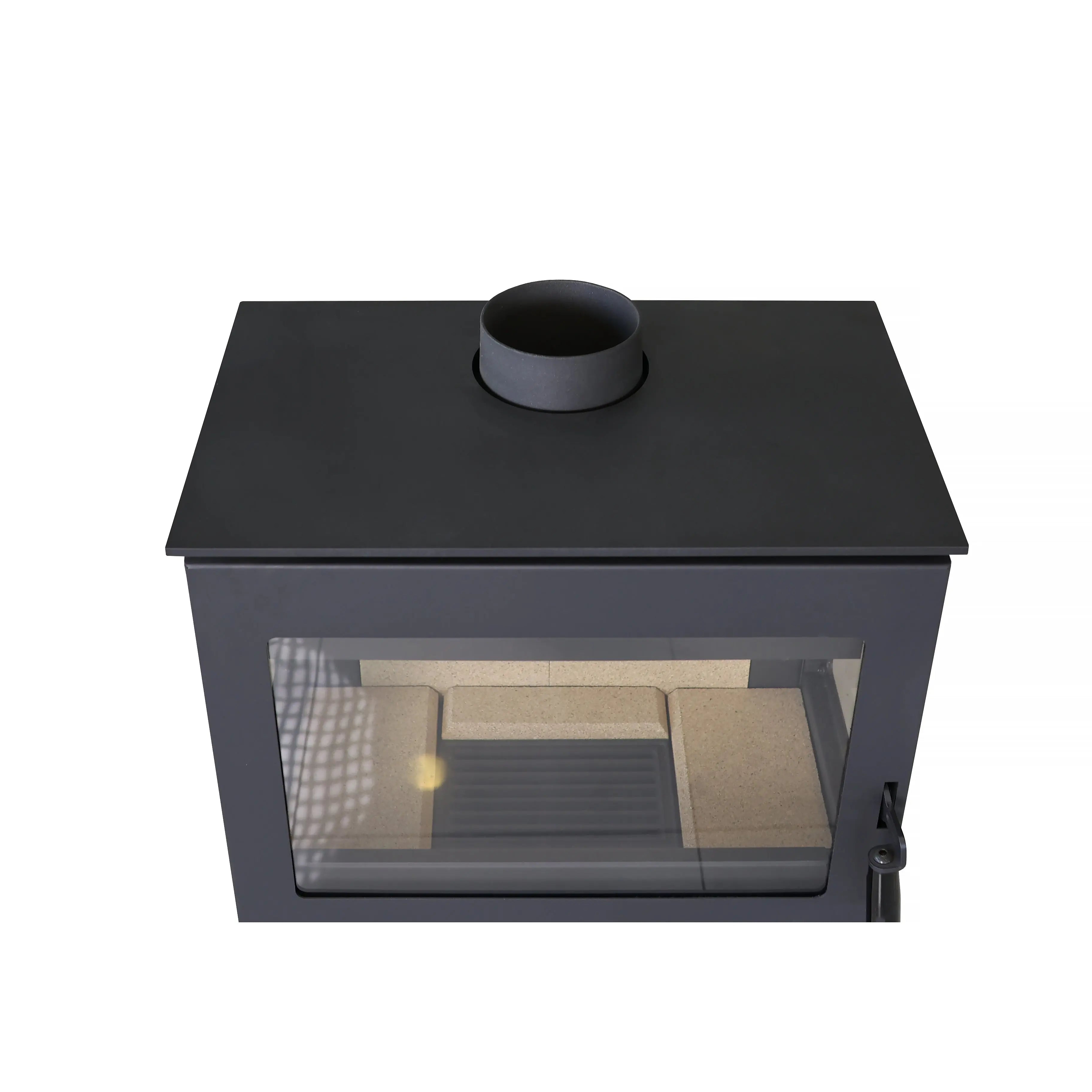 Poêle à bois Flam&co TS L 2 Glass 7,7 kW — Double vue flamme Flam&co