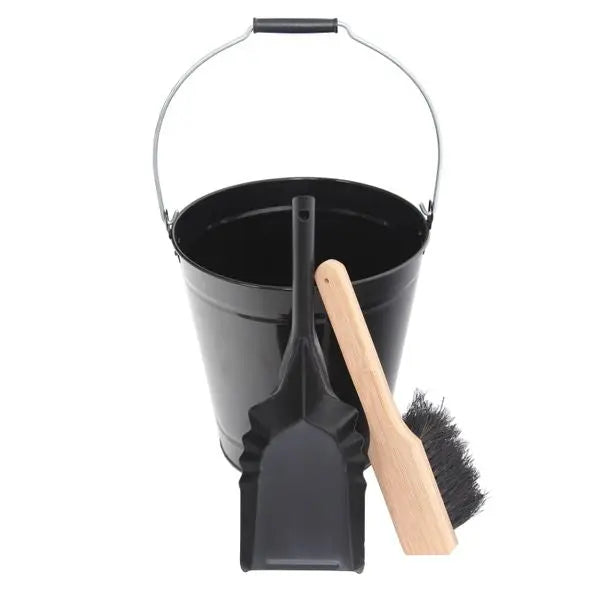 Ensemble seau + pelle + balai Noir & Bois Le Marquier