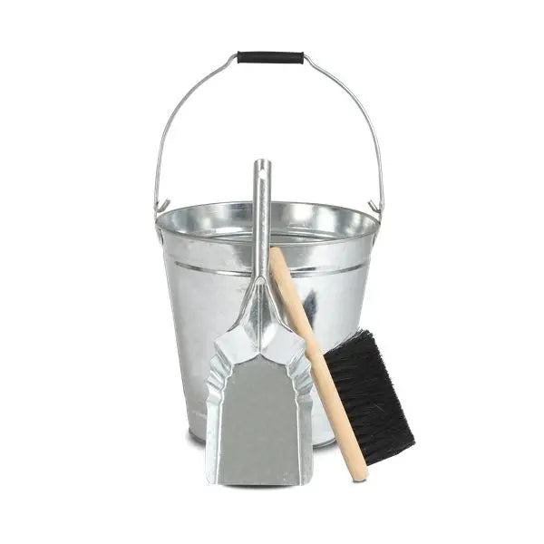 Ensemble seau + pelle + balai acier galvanisé Le Marquier