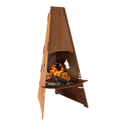 Cheminée d'extérieur Aduro Outdoor Fireplace - Acier corten, vue détourée