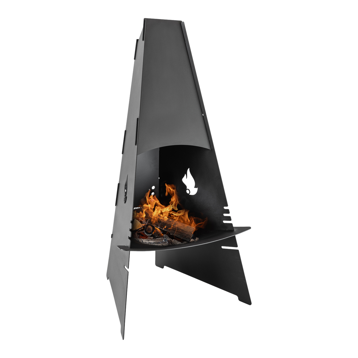 Cheminée d'extérieur Aduro Outdoor Fireplace - Acier noir, vue détourée