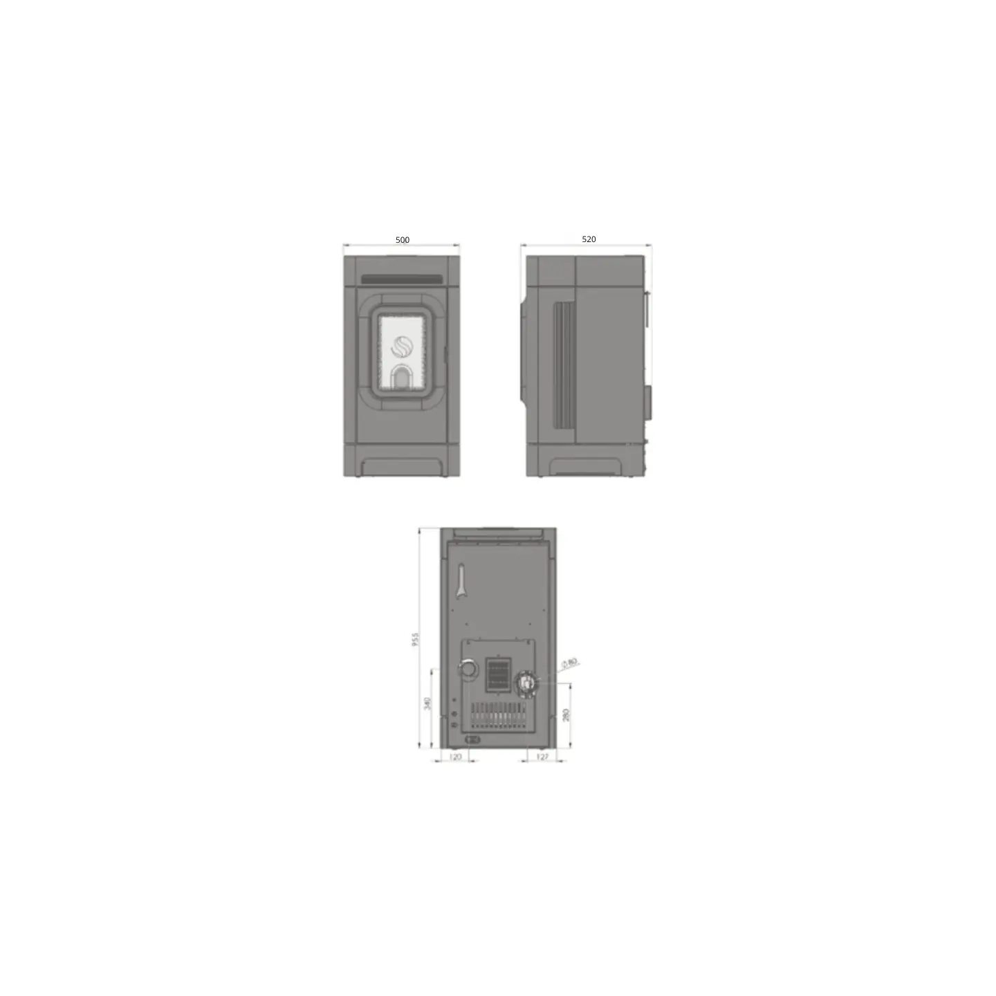 Poêle à granulés Emaflam Roma A+8 — Concentrique Emaflam