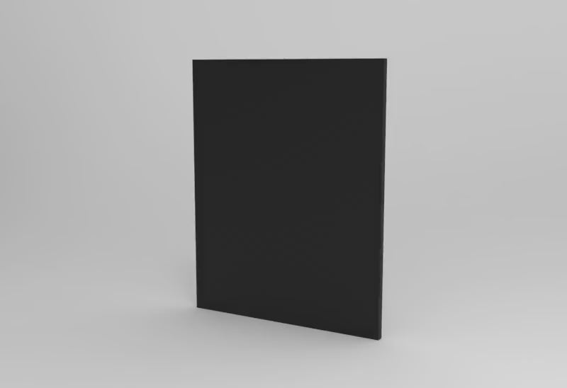 Charger la vidéo : Plaque murale Unie Noire L80 H100
